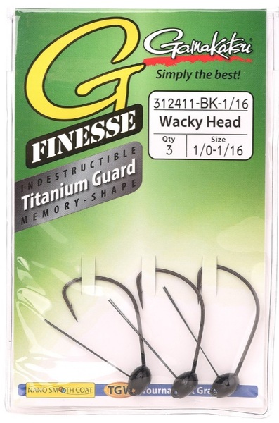 Gamakatsu G-Finesse Jig Head Wacky Softbait Hook (3pc)