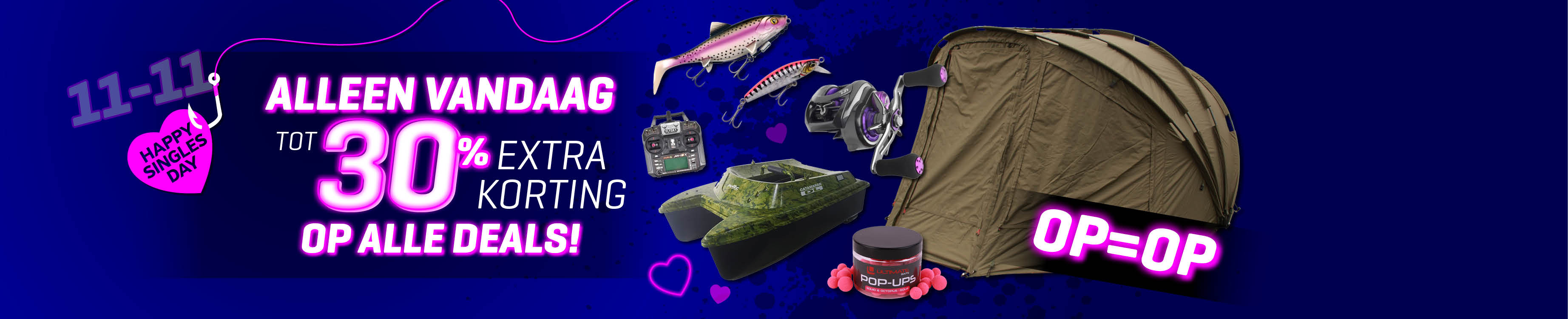 Topbanner: Tot 30% Singles Day 2025