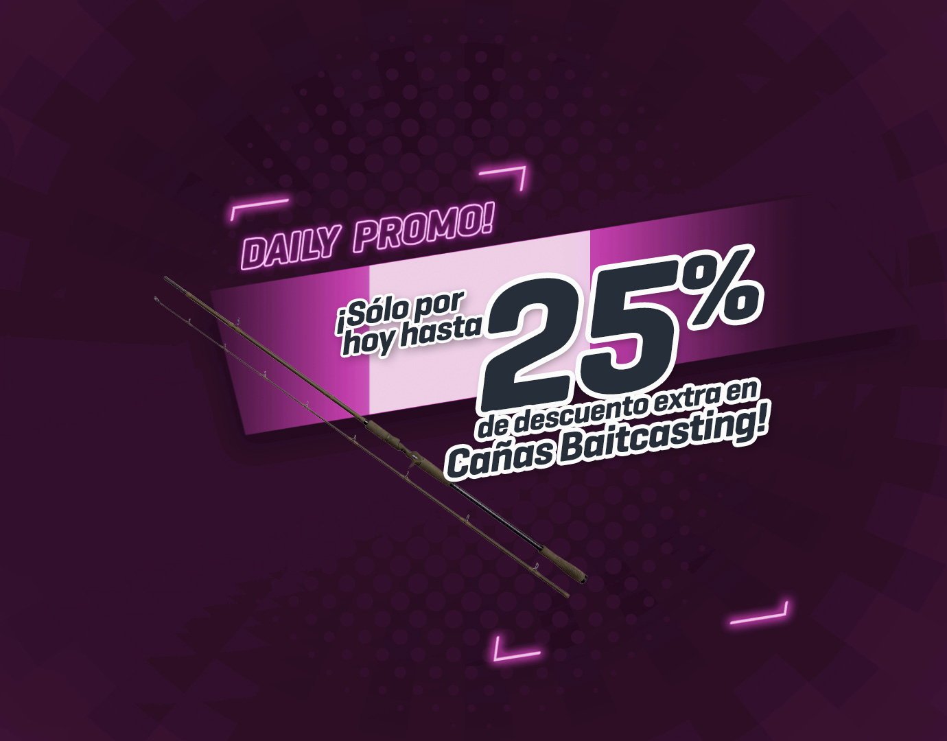 Subbanner: Tot 25% Baitcaster hengels