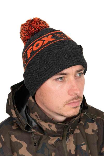 Fox Collection Bobbles Fishing Hat - Black/Orange