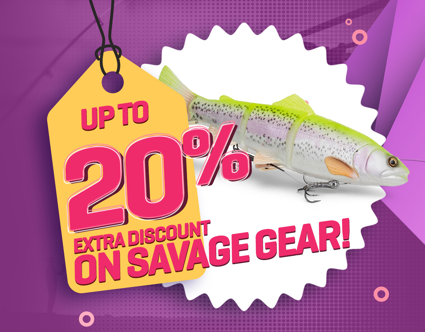 Subbanner: Tot 20% Savage gear (actieperioden 2025)