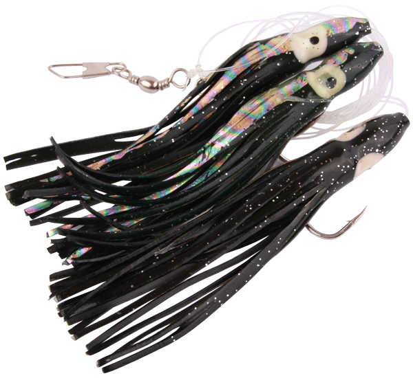 3 x Holographic Octo-Rigs - Black Glitter