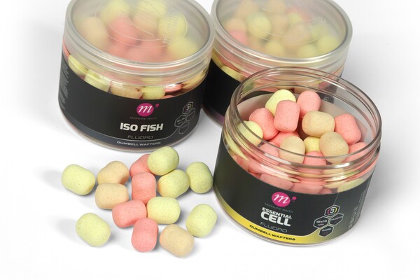 Mainline Baits ISO Sweet Fluoro Dumbell Wafters 12x15mm (Pink/Yellow/White)