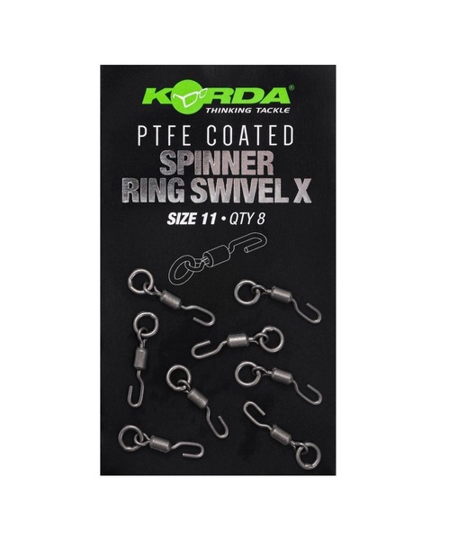 Korda PTFE Spinner Ring Swivel X Size 11 (10 Pieces)