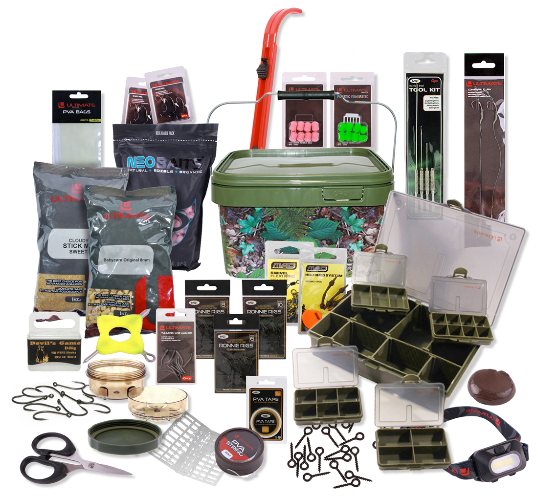 Ronnie Rig Pva Stick Helicopter Rig Carp Tacklebox, Full Of Top
