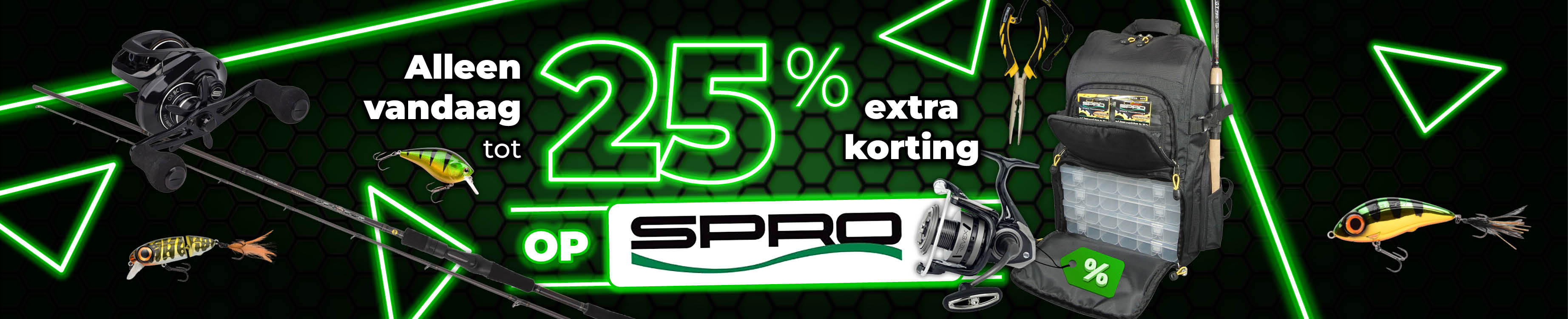 Topbanner: Tot 25% Spro (Groen)