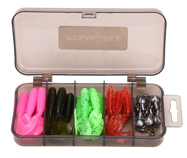 Fish4All Softbait Twister Kit 1 5.5cm (36 Stuks)