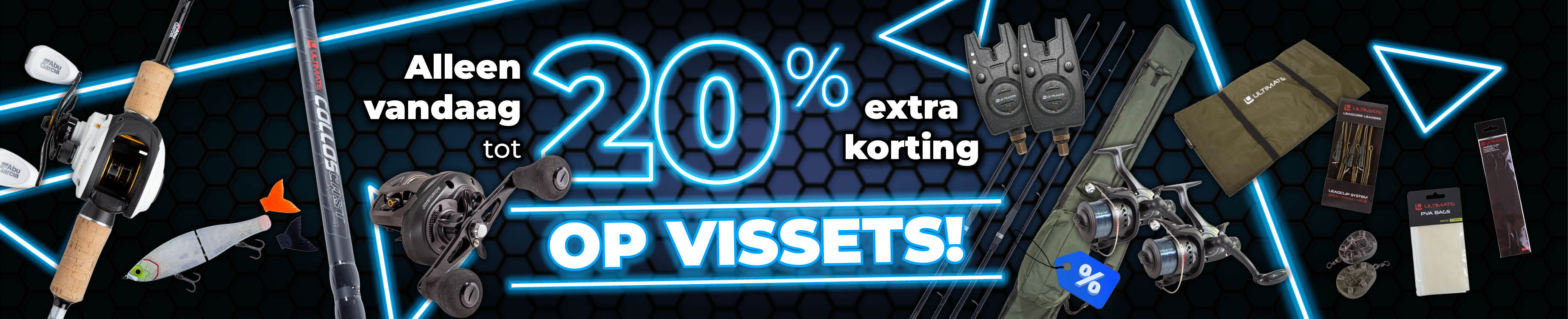 Topbanner: Tot 20% Vissets (Blauw)
