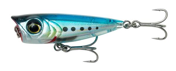Savage Gear Micro Popper Oppervlakte Kunstaas 5.5cm (5.4g) - Ghost Sardine
