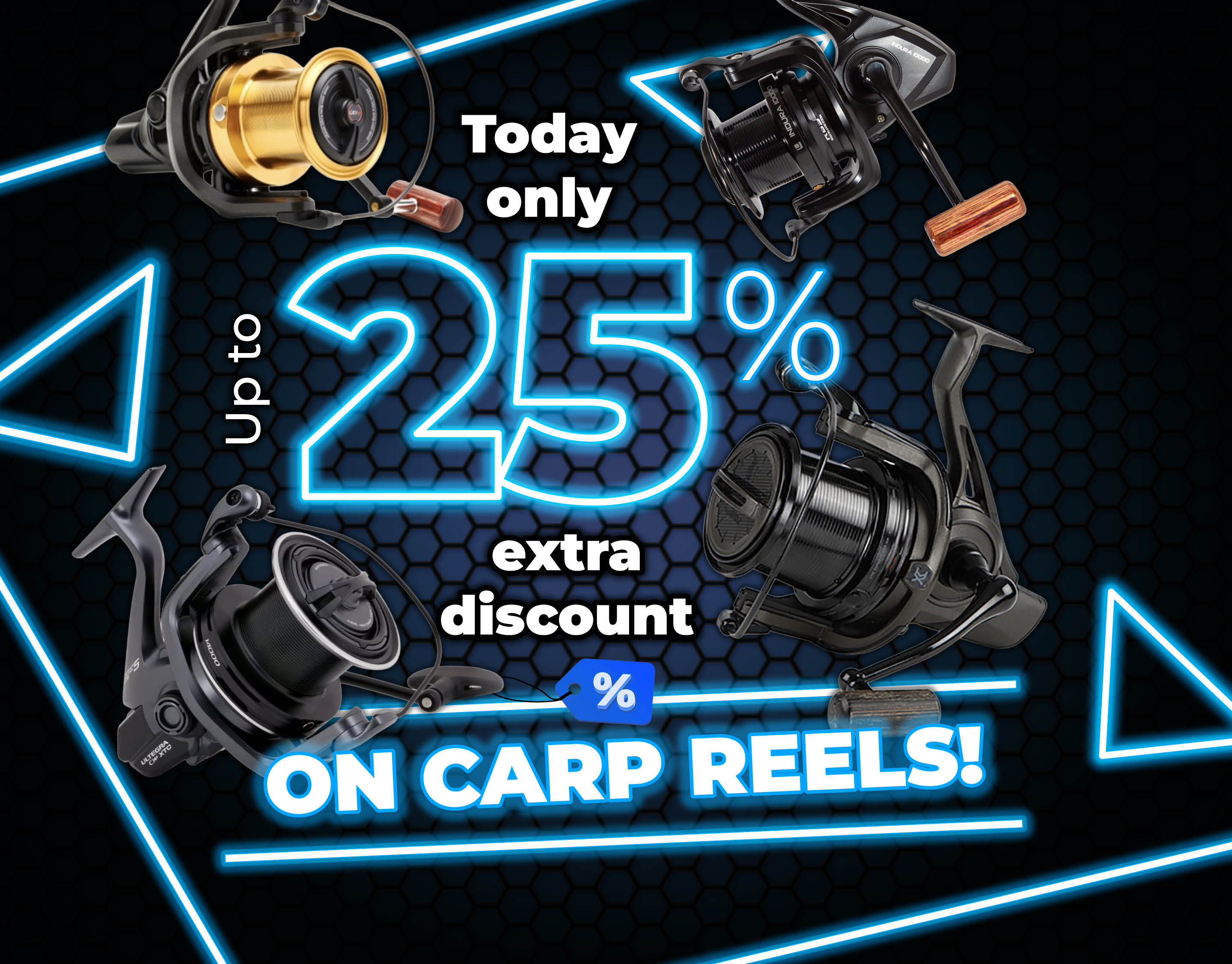 Subbanner: Tot 25% Karpermolens (Blauw)