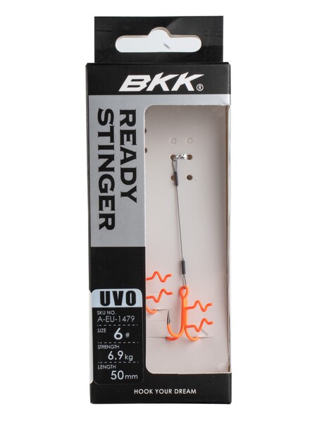 BKK Assist Spear Softbait Stinger 7x7 Wire Zander UVO 7kg (0.36mm) (2 pieces)
