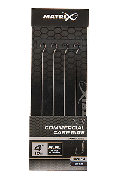 Matrix X1 Commercial Carp Rigs 10cm (8pcs) - 0.16mm/Size 14