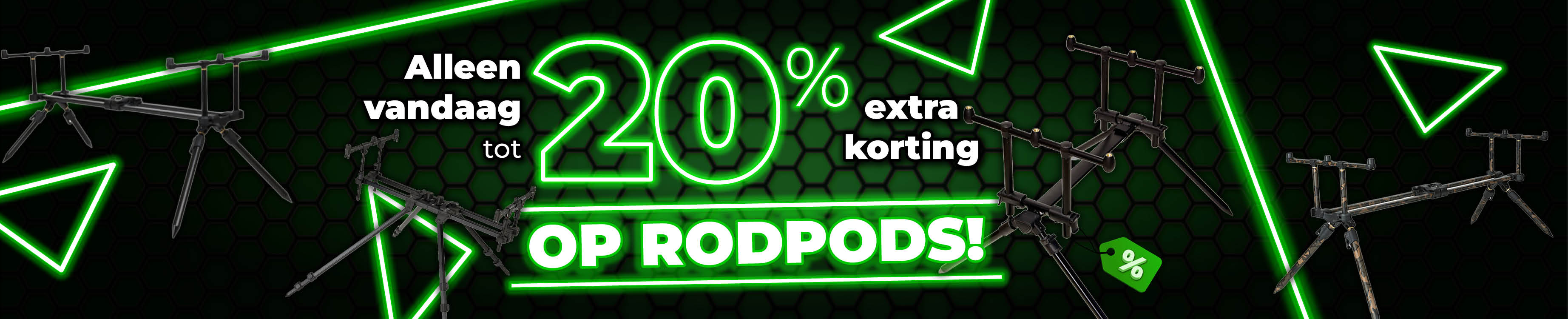 Topbanner: Tot 20% Rodpods (Groen)