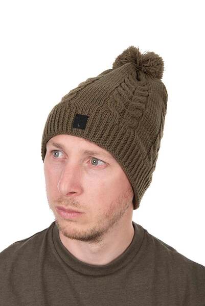 Fox Khaki Knitted Bobble Vismuts