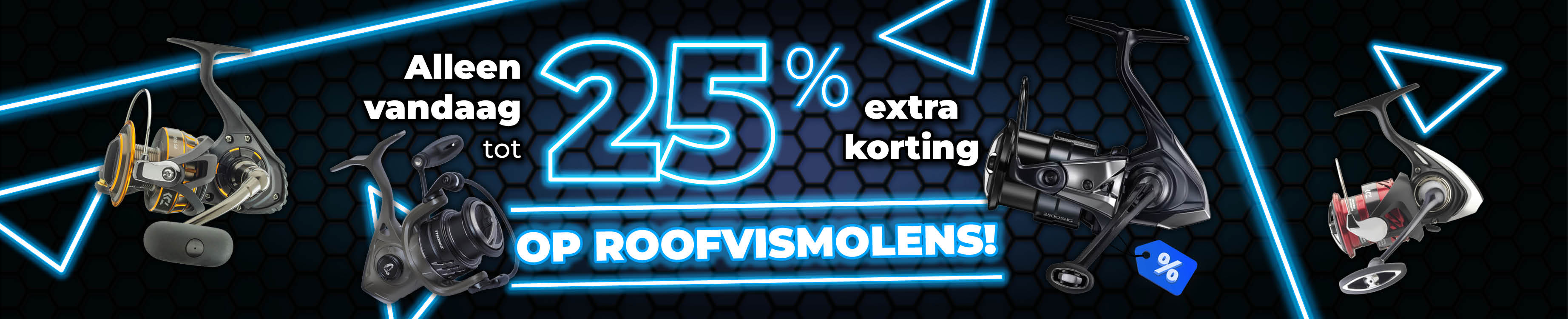 Topbanner: Tot 25% Roofvismolens (Blauw)