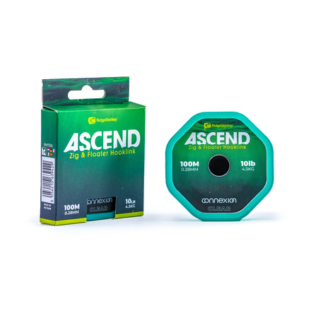 Ridgemonkey Ascend Zig & Floater Hooklink Clear 10lb/0.28mm (100m)
