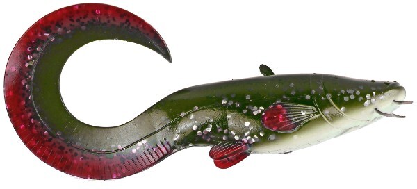 Effzett Real Life Catfish Curl Tail Loose Body - Green