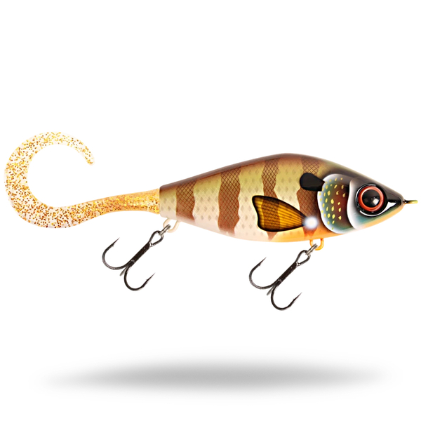 Strike Pro Guppie Jerkbait 13.5cm (120g) - Bully - Gold Glitter