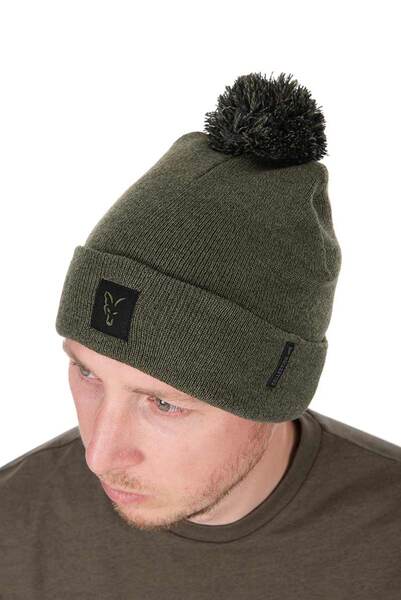 Fox Collection Bobble Hat Green/Black