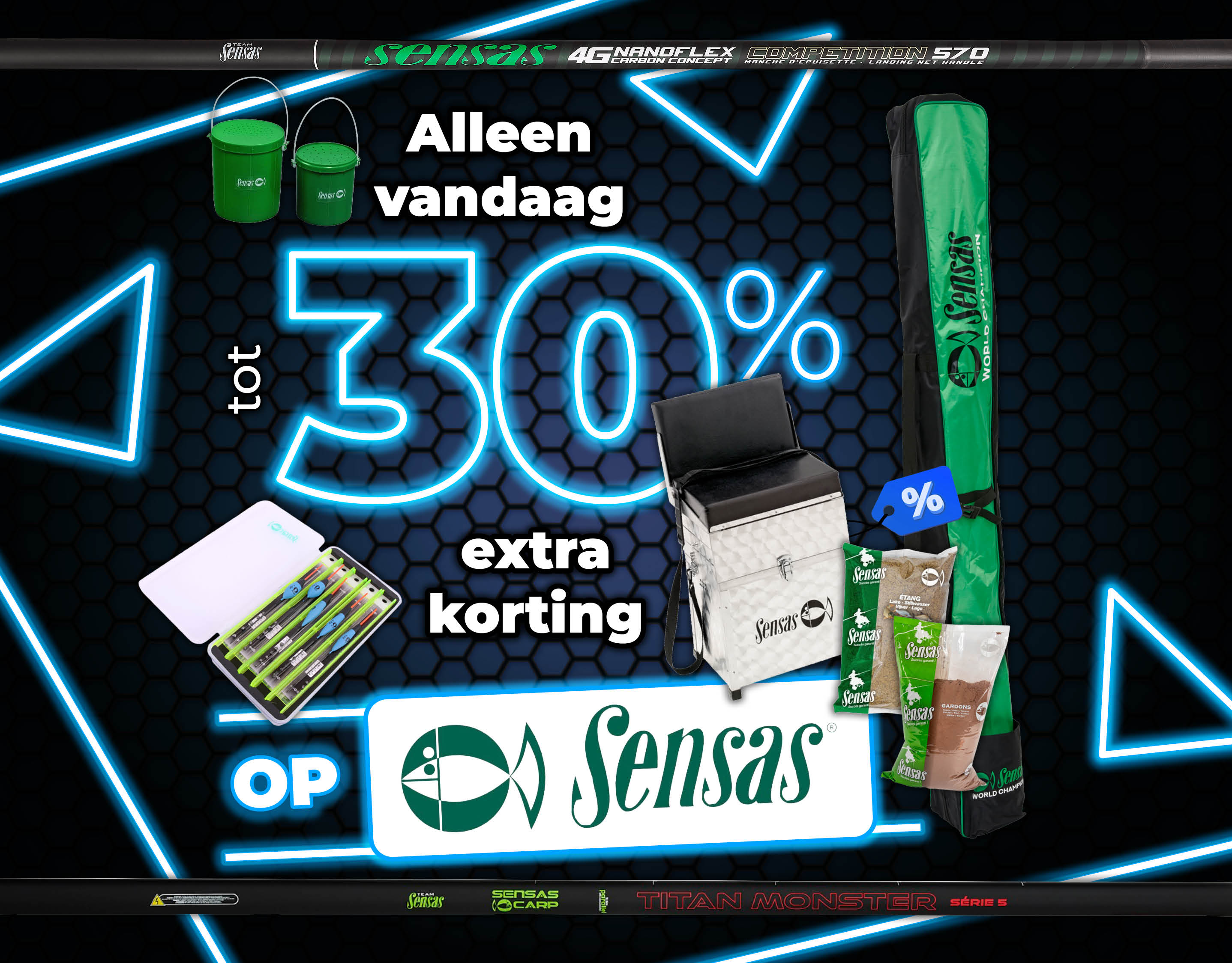 Subbanner: Tot 30% Sensas (Blauw)