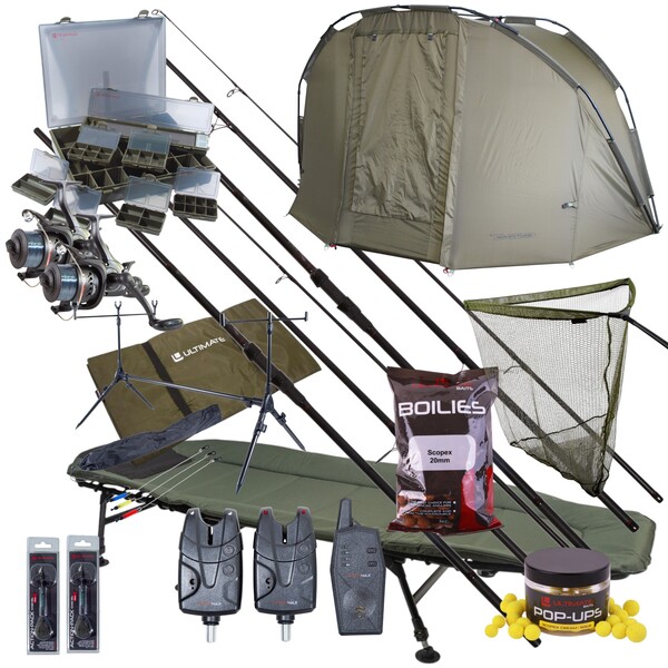 Ensemble de pêche à carpe de nuit Ultimate Mega Complete Carp Night Fishing Set