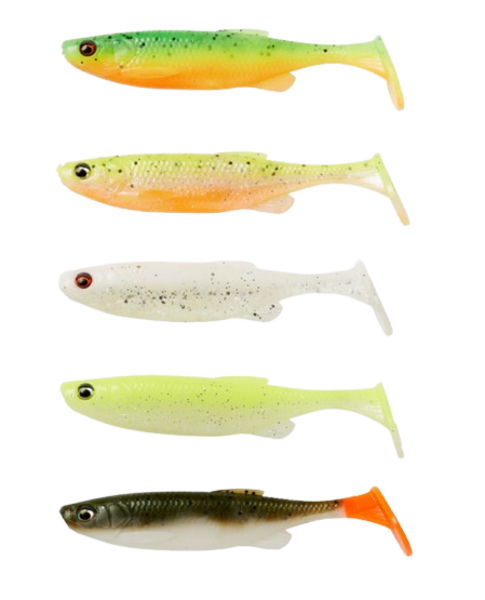 Savage Gear Fat Minnow T-Tail Shad 13cm (20g) (5 pieces) - Darkwater Mix