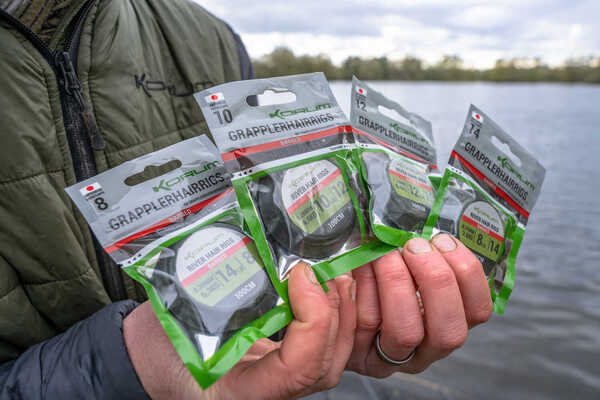 Korum Grappler River Hair Rigs (6 stuks)