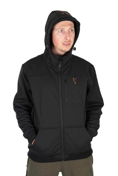 Fox Collection Soft Shell Jacke Schwarz/Orange