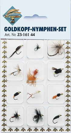 Behr Gold Bead nymphs on card, 12 pcs!