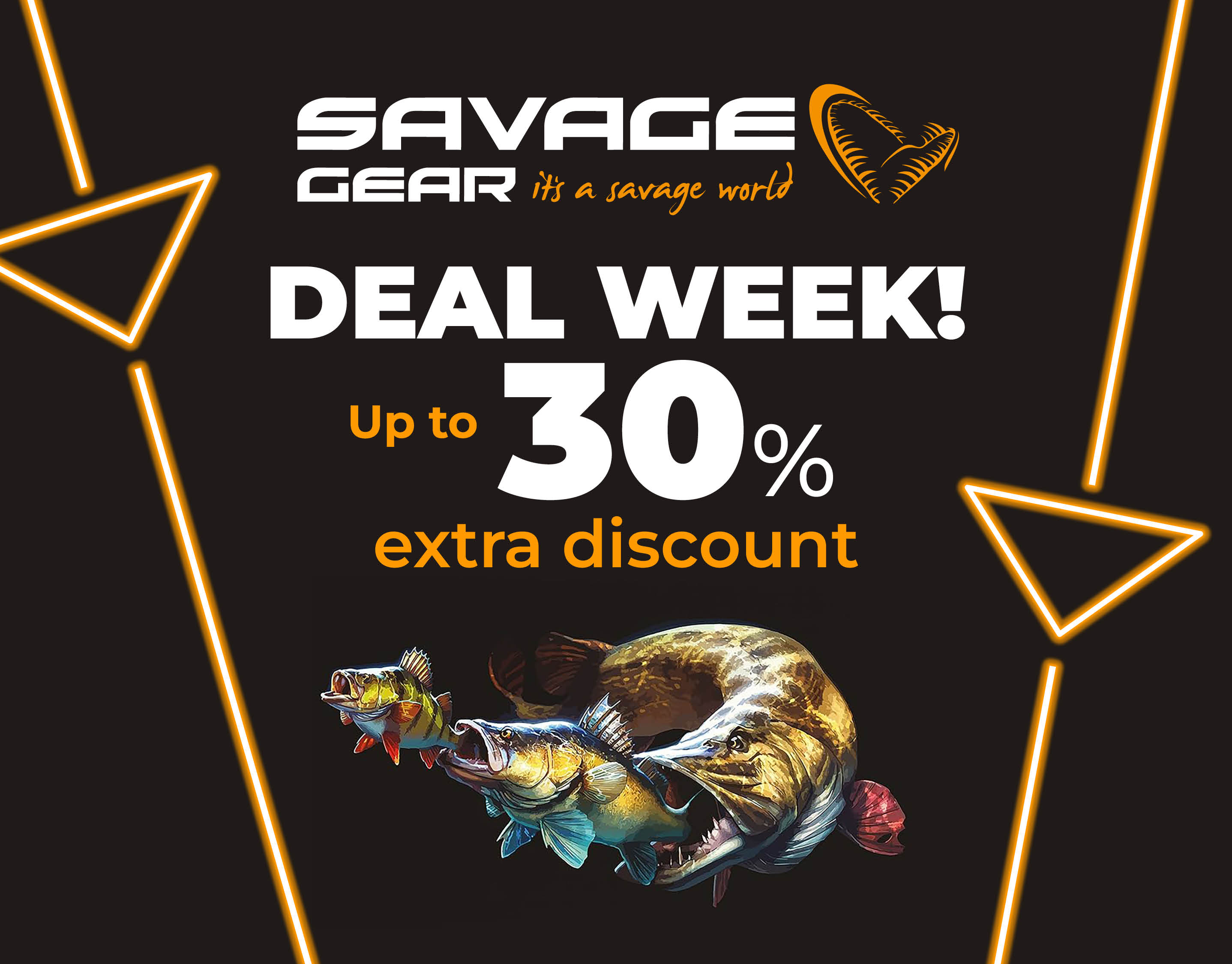 Subbanner: Tot 30% Savage Gear (Weekactie)