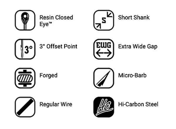 VMC Hooks Mystic Carp Short Wide Gape 7022+
