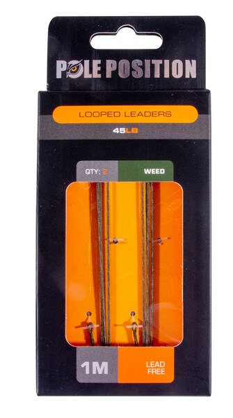 Pole Position Bajo de línea sin plomo con lazadas para Carpfishing 100 cm (45 lb) (2 pzas)