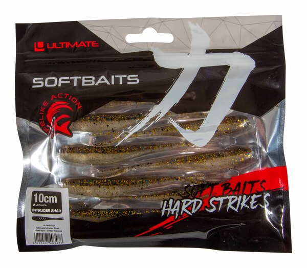 Ultimate Intruder Shad 10cm (8 pcs) - Glitter Brownie
