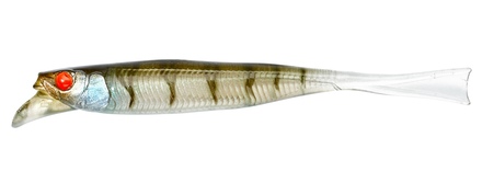 Jackall Driftfry 4 Elastomer Drijvende Softbait 11cm (5pcs) Green Perch