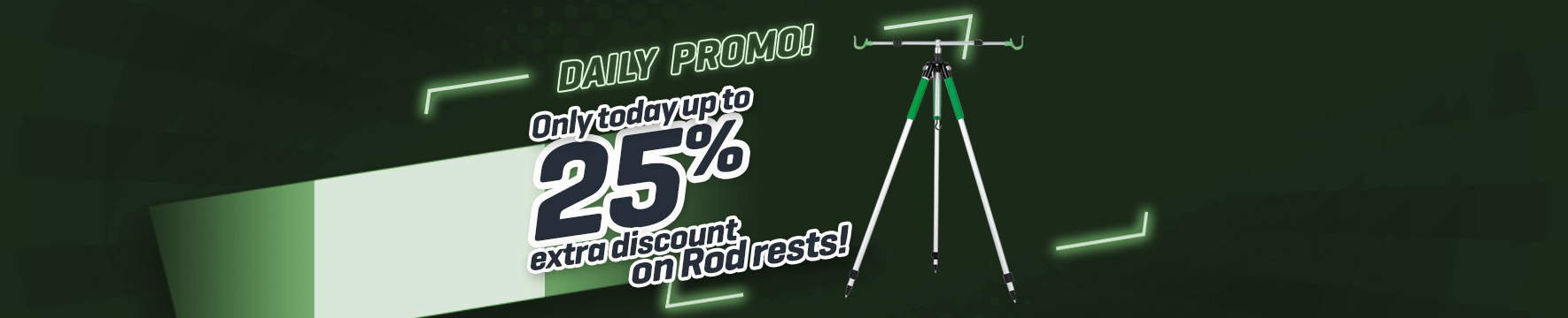 Topbanner: Tot 25% Hengelsteunen