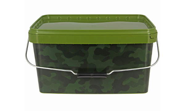Carp Adventure Tacklebox, randvoll mit End-tackle bekannter Topmarken! - NGT Square Camo Bucket