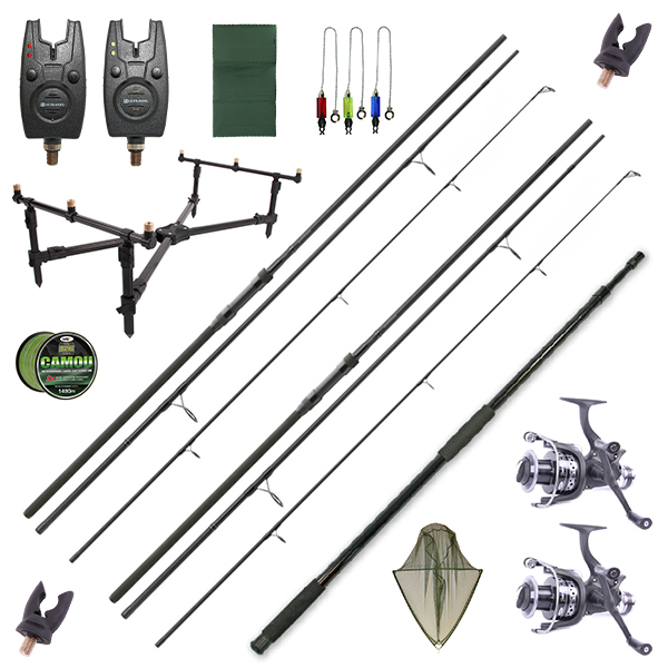 daiwa black widow carp rod and reel EXT 10ft Spod 4.5lb 2pc from a bank or shore Daiwa Black Widow Carp Rod