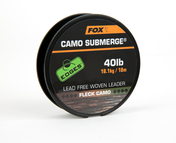 Fox Edges Submerge Camo Sin Plomo Woven Líder - Fox Edges Submerge Camo Sin Plomo Woven Leader 40lb (10m)