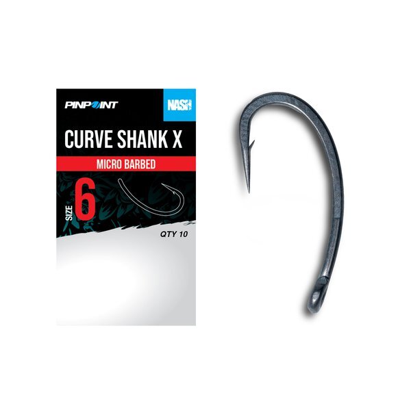 Nash Curve Shank X Anzuelos para Carpa (10 pzas.)