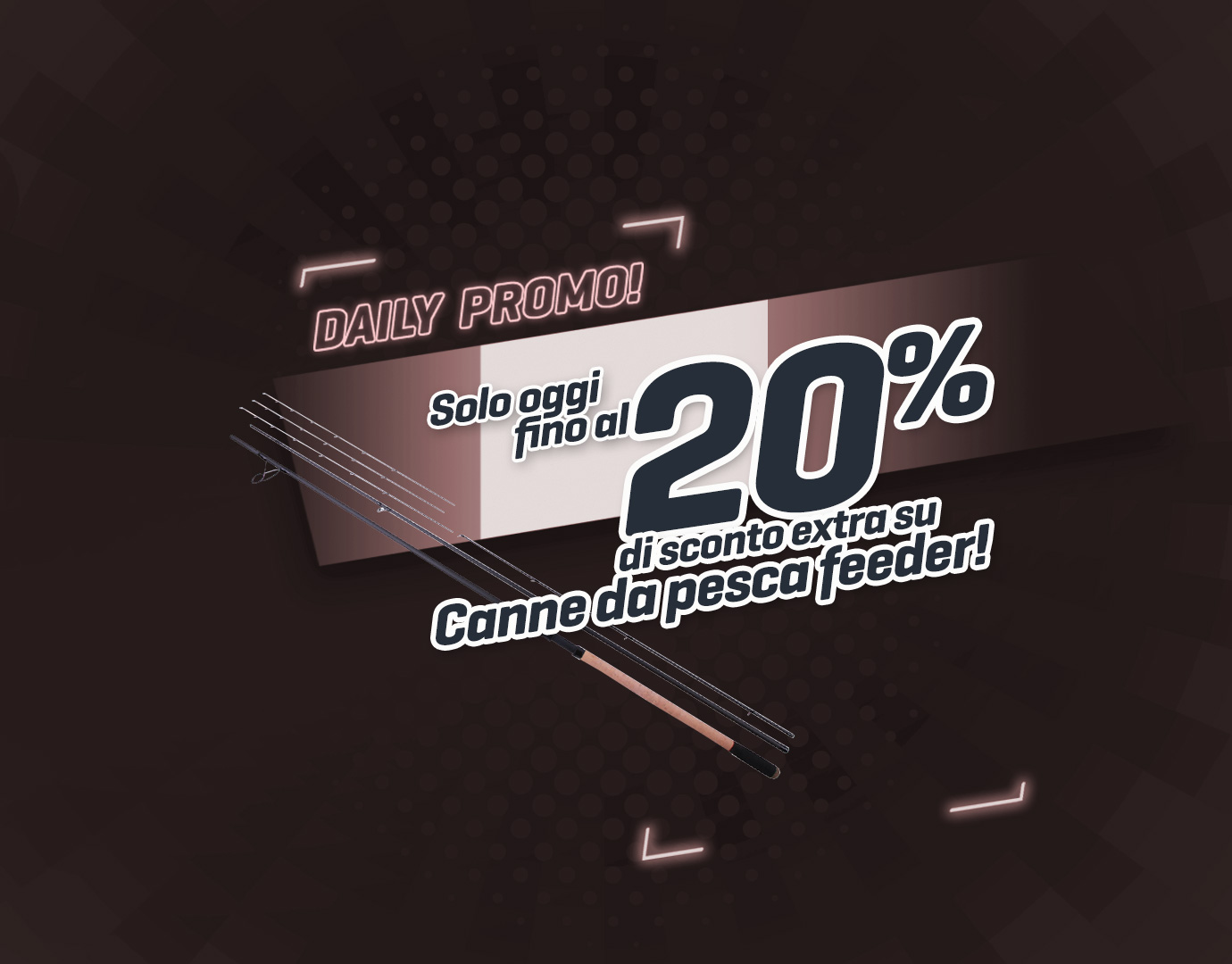Subbanner: Tot 20% Feederhengels (Blauw)