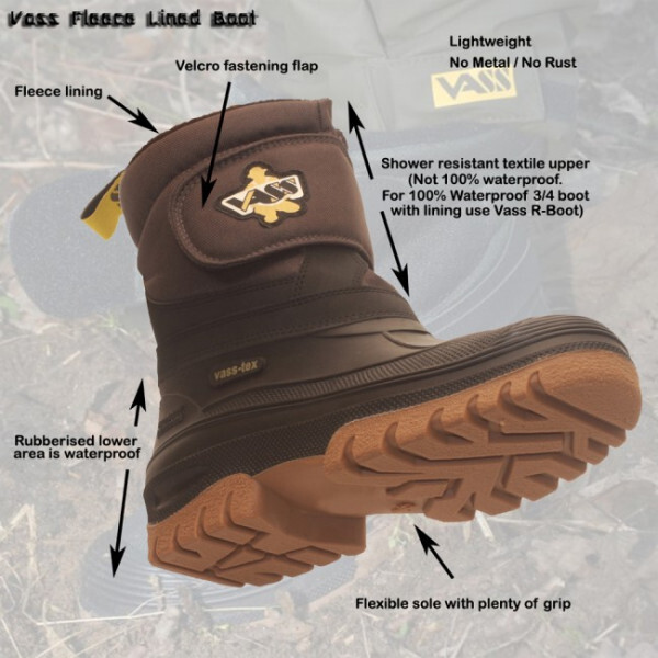 Vass Fleece Lined Boot with Velcro strap