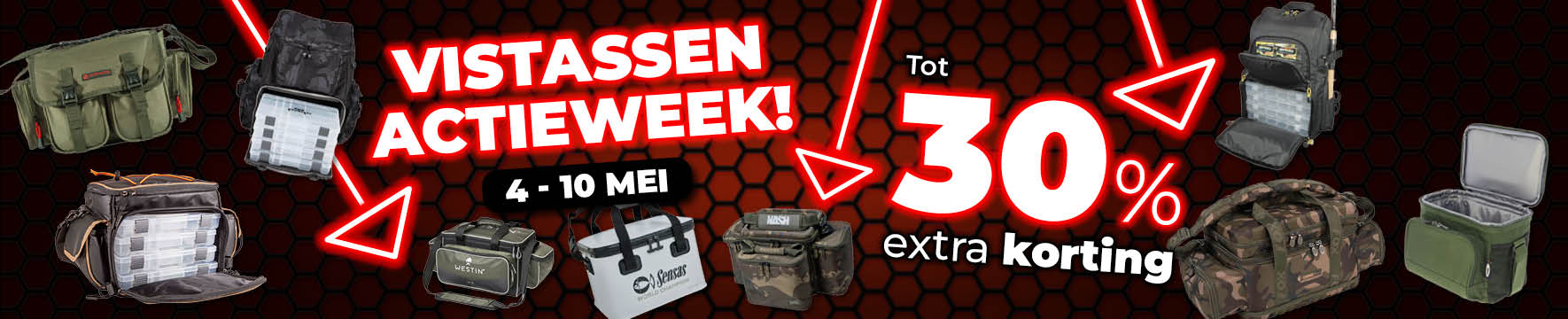 Weekactie Topbanner: Tot 30% Vistassen