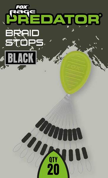 Fox Rage Predator Braid Stops Black (20 pieces)