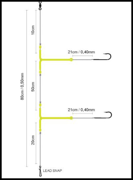 Spro Salt Rig #05 Glow Boom Natural Paternoster