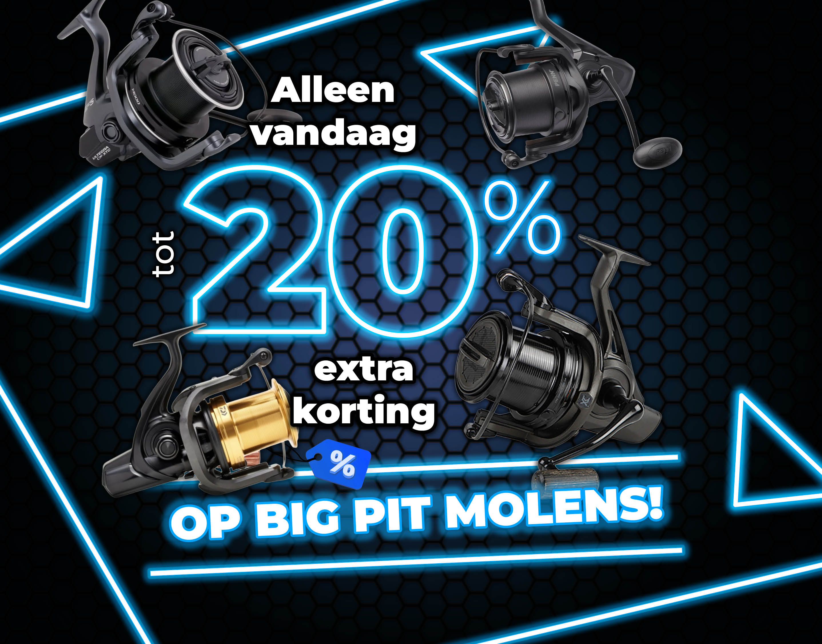 Subbanner: Tot 20% Big pit molens (Blauw)
