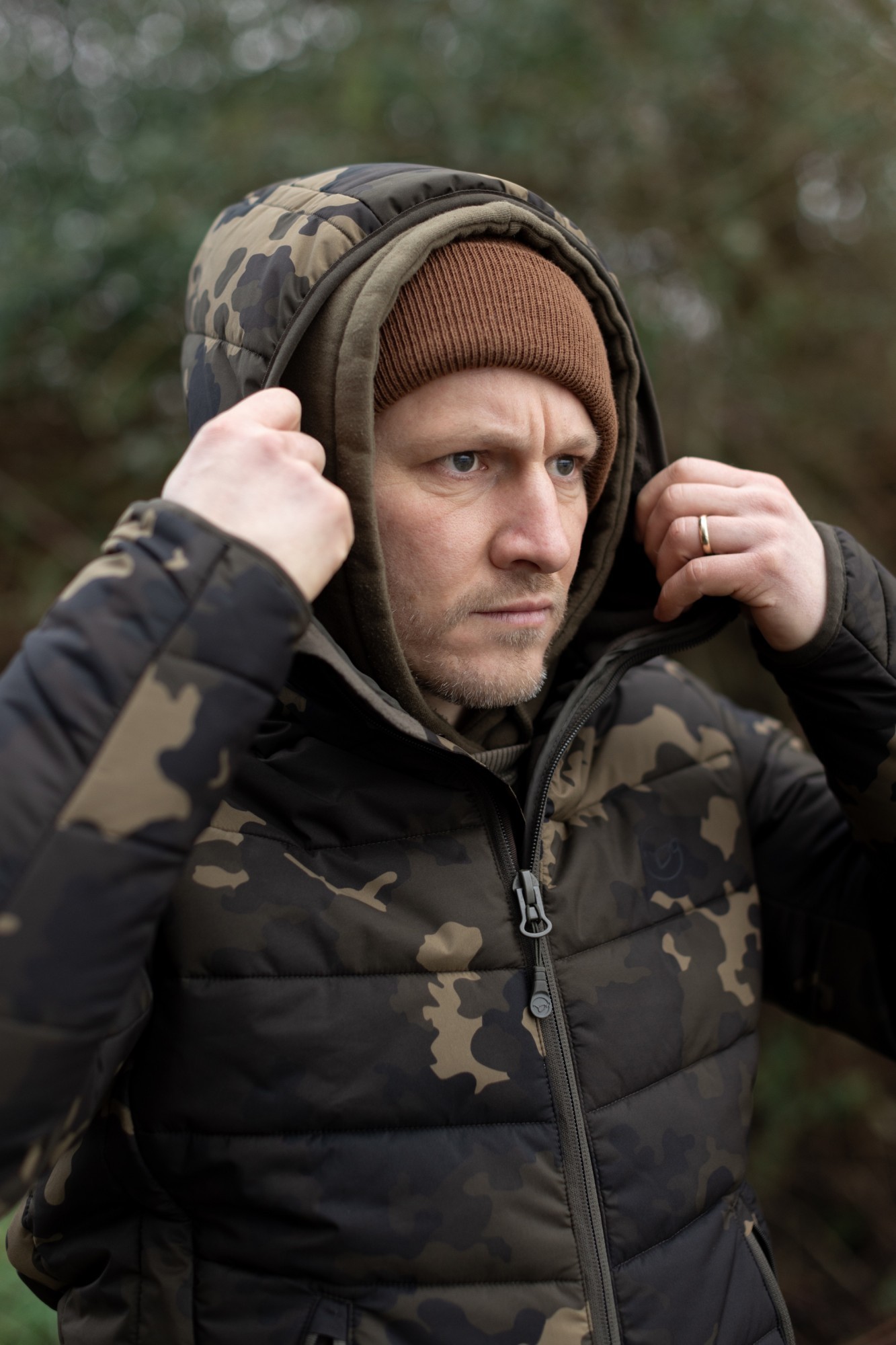 KORDA Giacca Ibrida Olivastro E Carbone: Pile + Puffer - Spedizione Gratuita