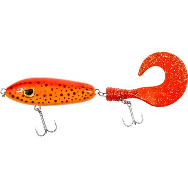 Fladen Scary Tail Jerkbait 22cm (50g) - Orange Black Dots