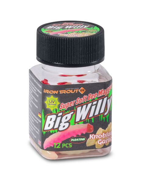 Iron Trout Big Willy Super Soft Bee Maggot Garlic Forelkunstaas 42mm (12pcs)