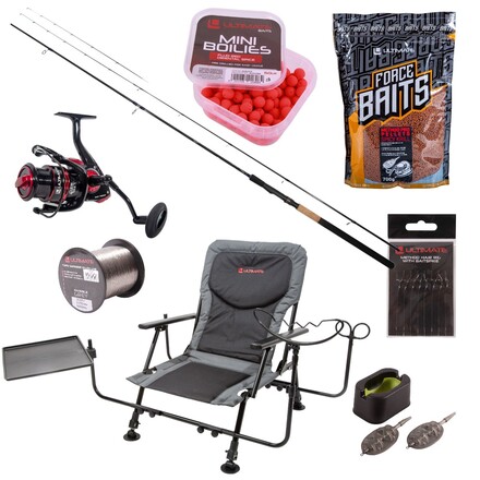 Ultimate Set Completo Feeder con Silla de Pesca