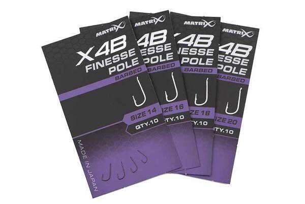 Matrix X4B Finesse Pole Witvis Haken (10 Stuks)